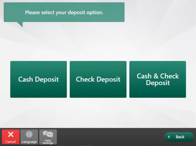 select check deposit