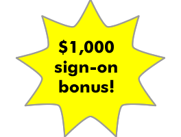 $1,000 Sign-on Bonus