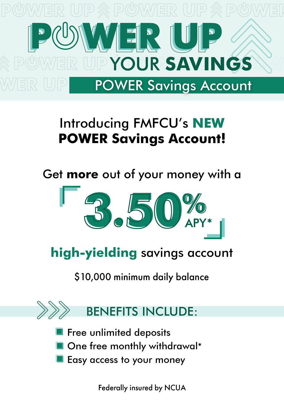 Power Up Your Savings with an FMFCU POWER Savings Account