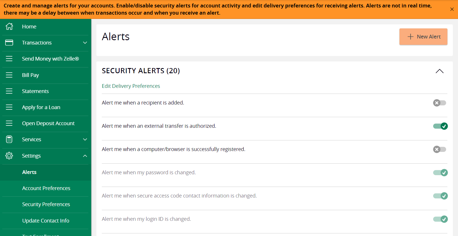 Security Alerts - Many New Choices