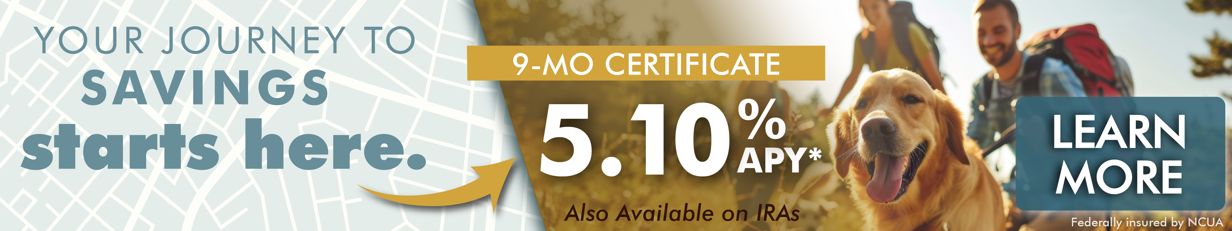 Your Journey to Savings Starts Here! 9-mo Certificate 5.10% APY