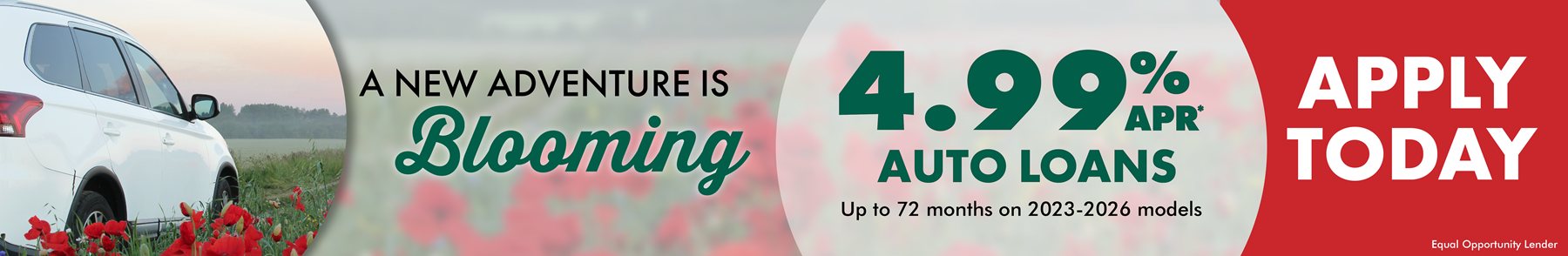 Your Next Adventure Starts at FMFCU 4.99% APR* Auto Loans